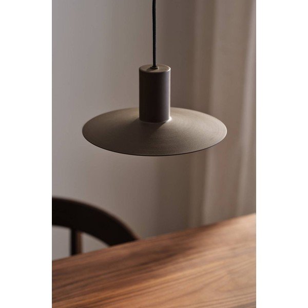 Hnědé hliníkové stmívatelné závěsné svítidlo ø 25 cm Evan – Jotex-image-1