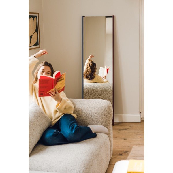 Stojací zrcadlo s dřevěným rámem 49x166 cm Lun – noo.ma-image-4