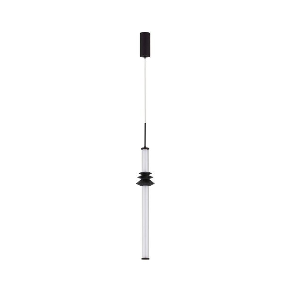 Matně černé keramické LED stmívatelné závěsné svítidlo se stínidlem z akrylového skla ø 8 cm Stalactite – Nova Luce