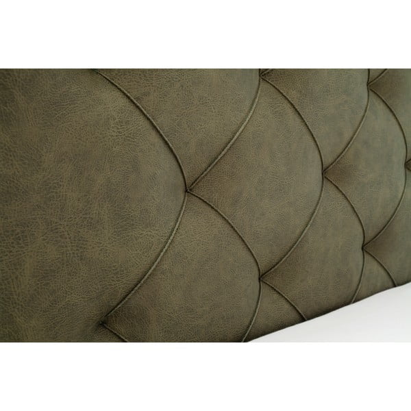 Zelená čalouněná dvoulůžková postel s úložným prostorem s roštem 180x200 cm San Remo – Meise Möbel-image-1