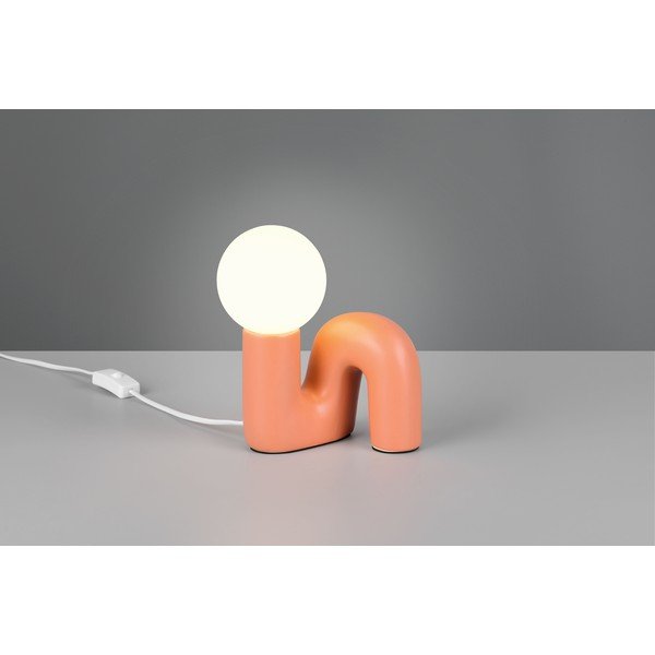 Oranžová keramická stolní lampa (výška 21,5 cm) Quinn – Reality-image-1