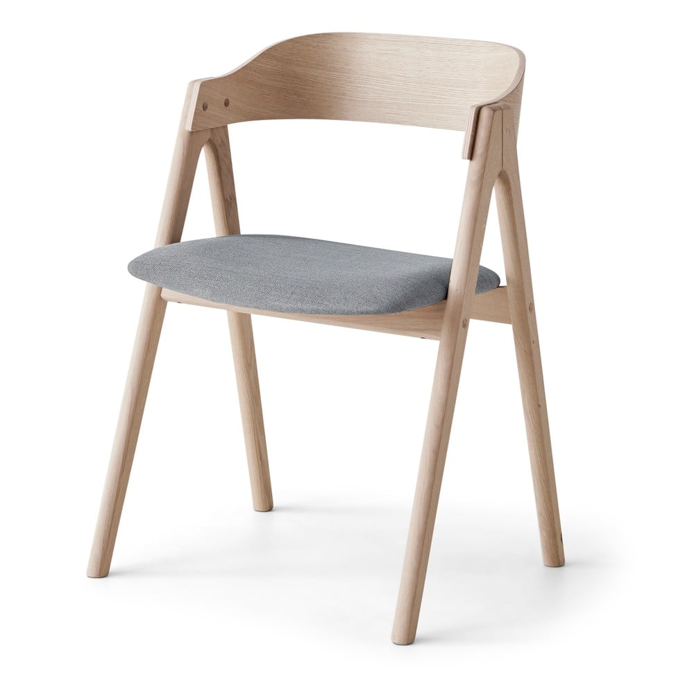 Jídelní židle z dubového dřeva s šedým sedákem Findahl by Hammel Mette