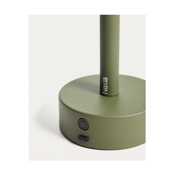 Zelená kovová LED stolní lampa (výška 30 cm) Bow – Kave Home-image-4