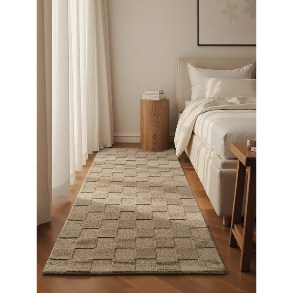 Hnědý ručně tkaný vlněný běhoun 80x200 cm Scala – Villeroy&Boch-image-1