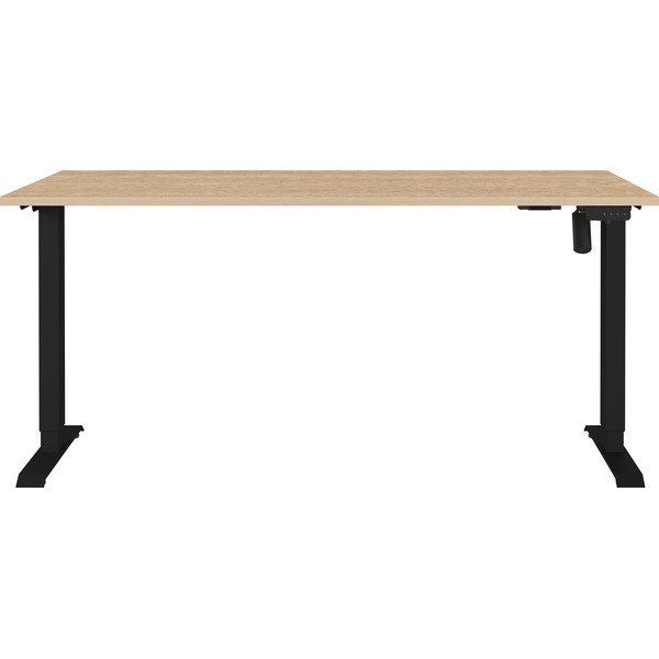 Polohovací pracovní stůl s elektricky nastavitelnou výškou s deskou v dubovém dekoru 80x160 cm Boras – Germania-image-1