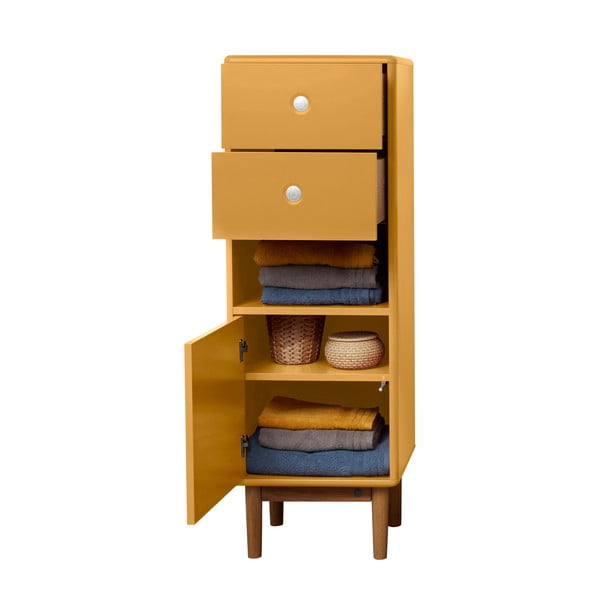 Vysoká závěsná koupelnová skříňka v hořčicové barvě 40x100 cm Color Bath – Tom Tailor-image-3