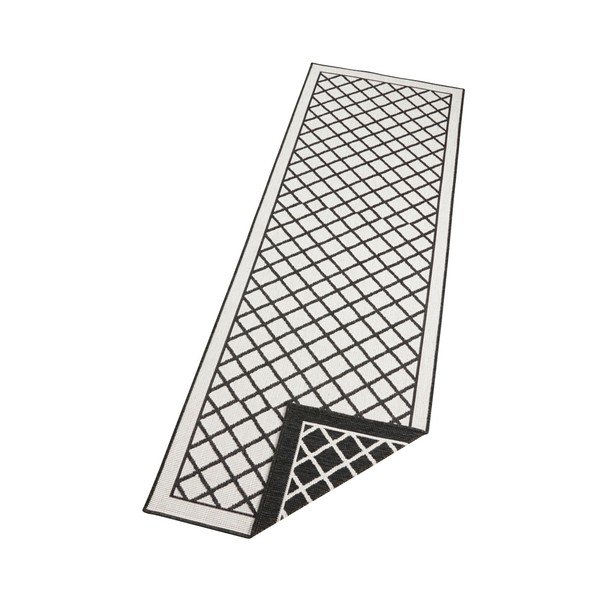 Černo-krémový venkovní koberec NORTHRUGS Sydney, 80 x 250 cm-image-3