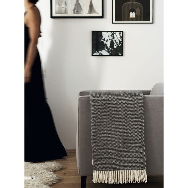 Pléd v barvě modré laguny s podílem bavlny Euromant Skyline, 140 x 180 cm-image-3