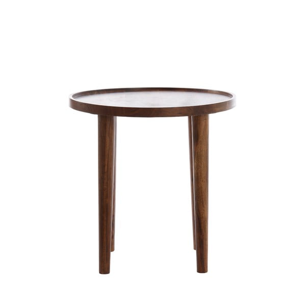 Kulatý odkládací stolek z masivu akácie ø 45 cm Qiano – Light & Living