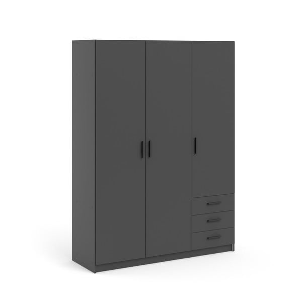 Tmavě šedá šatní skříň 147x200 cm Sprint – Tvilum-image-3