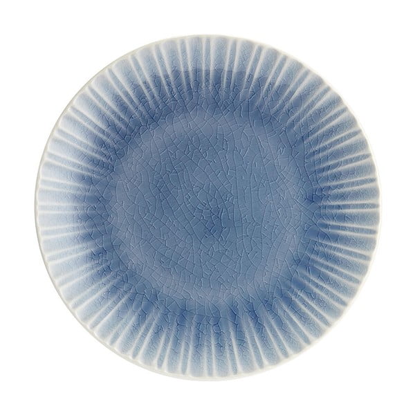 Modrý kameninový talíř Ladelle Mia, ⌀ 21,5 cm
