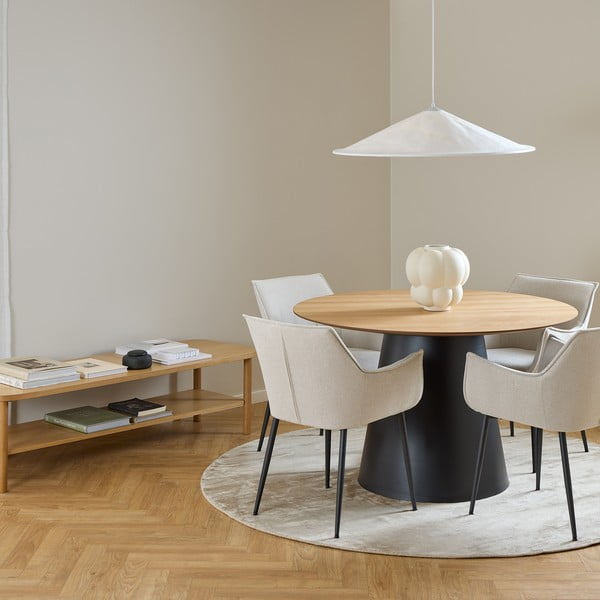 Krémové čalouněné jídelní křeslo Bonita – Actona-image-1