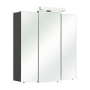 Tmavě šedá závěsná koupelnová skříňka se zrcadlem  68x73 cm Set 311 - Pelipal