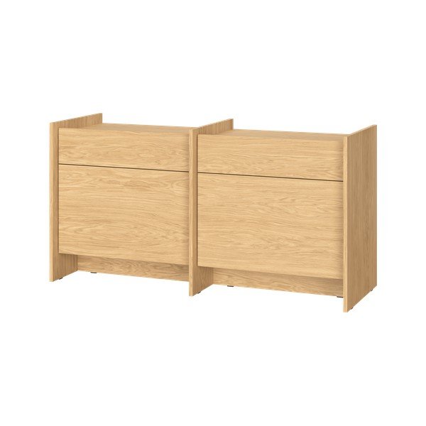 Komoda v dekoru dubu v přírodní barvě 146x76x51 cm Hido – noo.ma