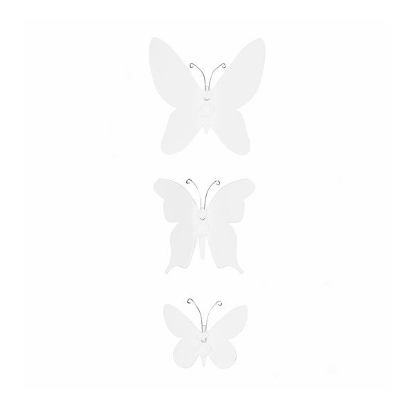 Sada 9 bílých nástěnných 3D dekorací Umbra Butterflies-image-2