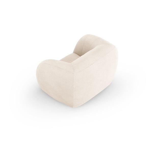 Krémové křeslo z textilie bouclé Essen – Cosmopolitan Design-image-3