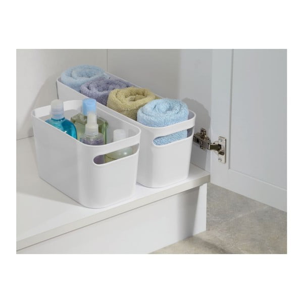 Bílý úložný koš iDesign Una, 25,4 x 15,24 x 12,7 cm-image-1