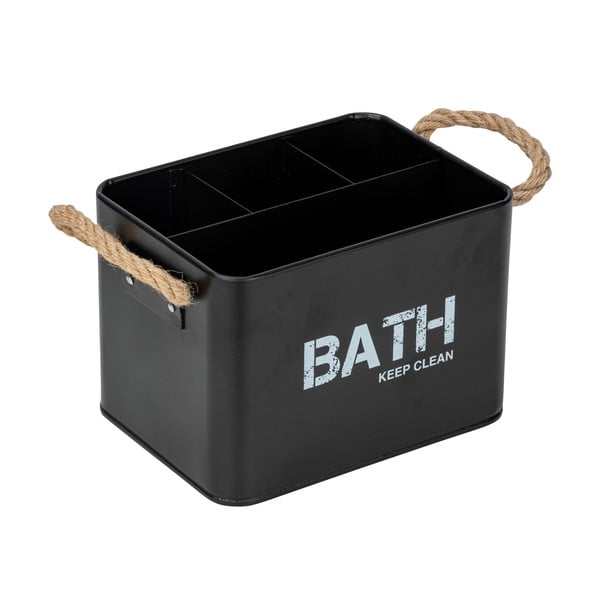 Černý koupelnový organizér se 4 přihrádkami Wenko Gara-image-4