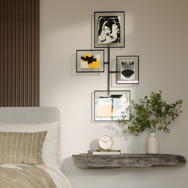 Leskle černý kovový/skleněný rámeček na zeď 57x99 cm Flute – Umbra-image-4