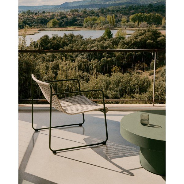 Betonový kulatý zahradní konferenční stolek ø 90 cm Aiguablava – Kave Home-image-2