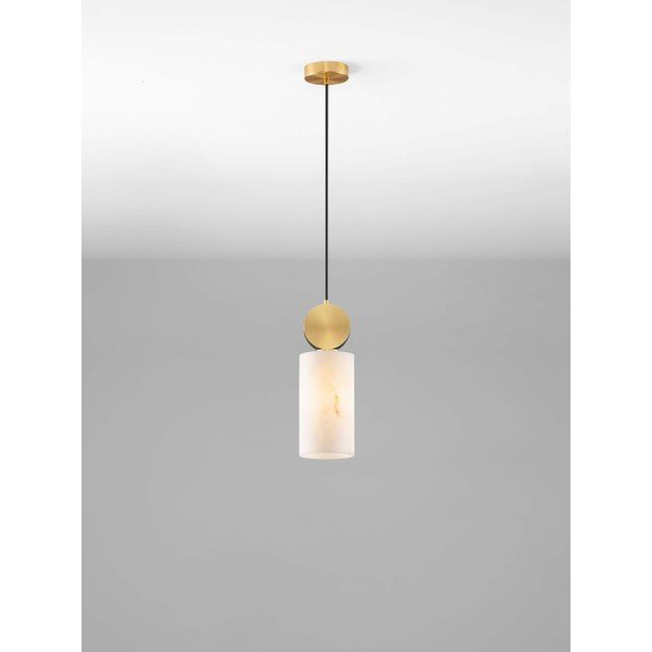 Krémové/v mosazné barvě závěsné svítidlo v dekoru kamene ø 12 cm Maru – Nova Luce-image-4