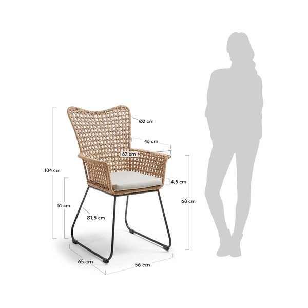 Béžové zahradní křeslo La Forma Samira-image-4