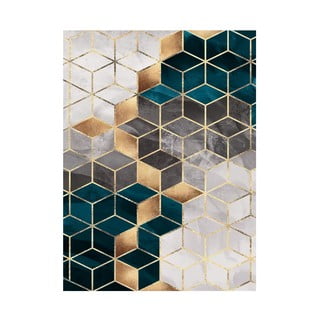 Tyrkysový koberec Rizzoli Optic, 120 x 180 cm