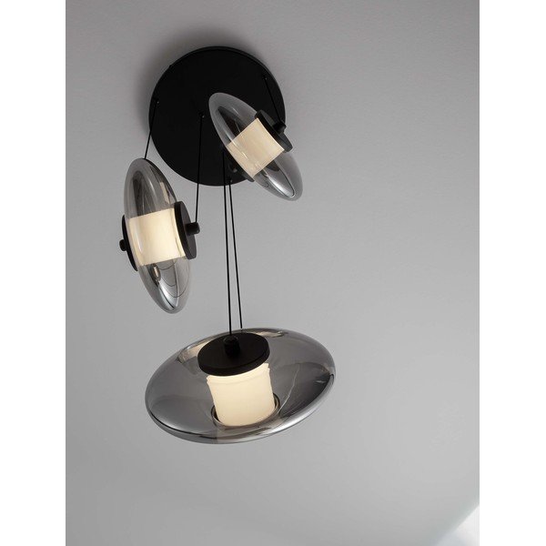 Matně černé skleněné LED stmívatelné závěsné svítidlo ø 35 cm Ballet – Nova Luce-image-2
