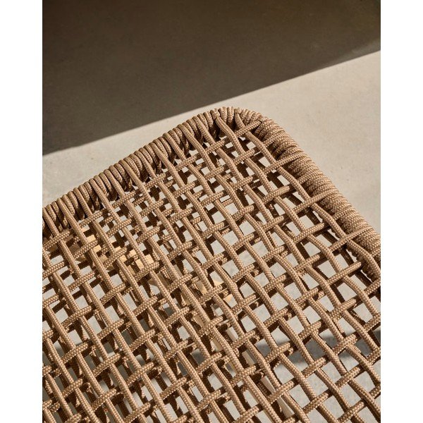 Dřevěná zahradní židle v hnědo-přírodní barvě Dandara – Kave Home-image-3