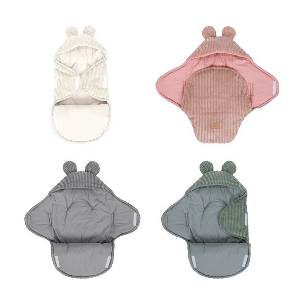 Růžová manšestrová dětská zavinovačka 45x80 cm – Meowbaby-image-1