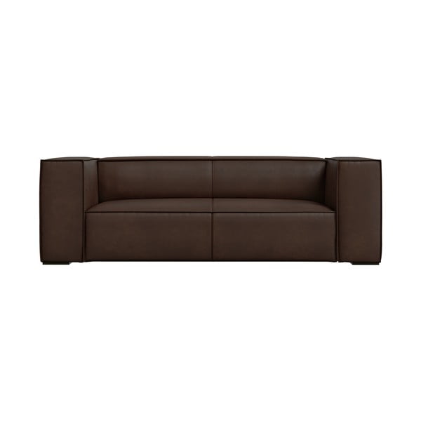 Tmavě hnědá kožená pohovka 212 cm Madame – Windsor & Co Sofas