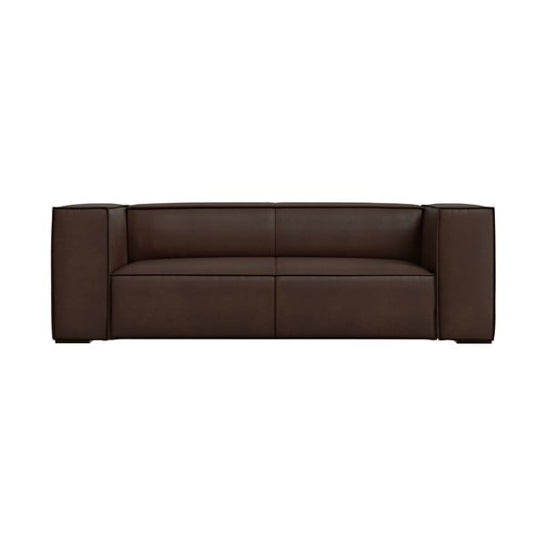 Tmavě hnědá kožená pohovka 212 cm Madame – Windsor & Co Sofas