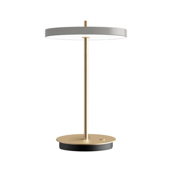Světle šedá LED stmívatelná stolní lampa s kovovým stínidlem (výška 31 cm) Asteria Move – UMAGE-image-4