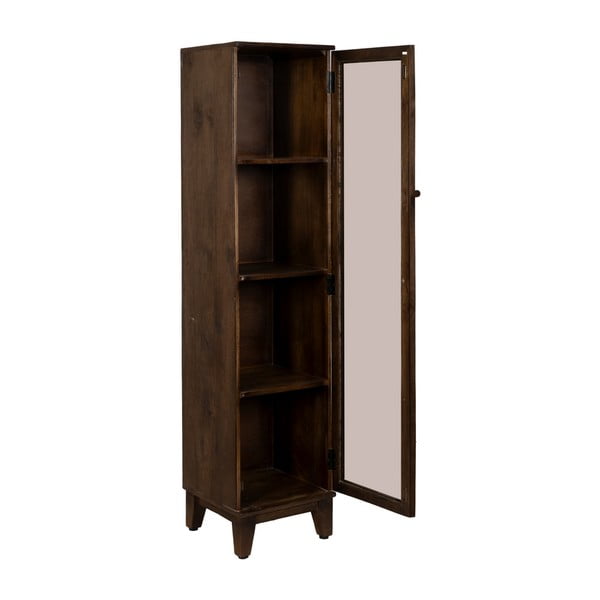 Hnědá vitrína z mangového dřeva 40x180x40 cm Ravi – Ixia-image-2