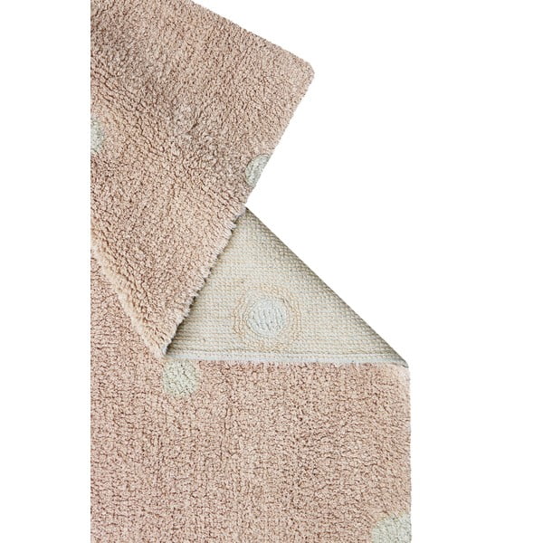 Světle růžový pratelný ručně tkaný bavlněný dětský koberec 100x150 cm Mini Dot Rose – Lorena Canals-image-4