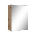 Závěsná koupelnová skříňka se zrcadlem v dekoru dubu v přírodní barvě 60x70 cm Wisla – Støraa