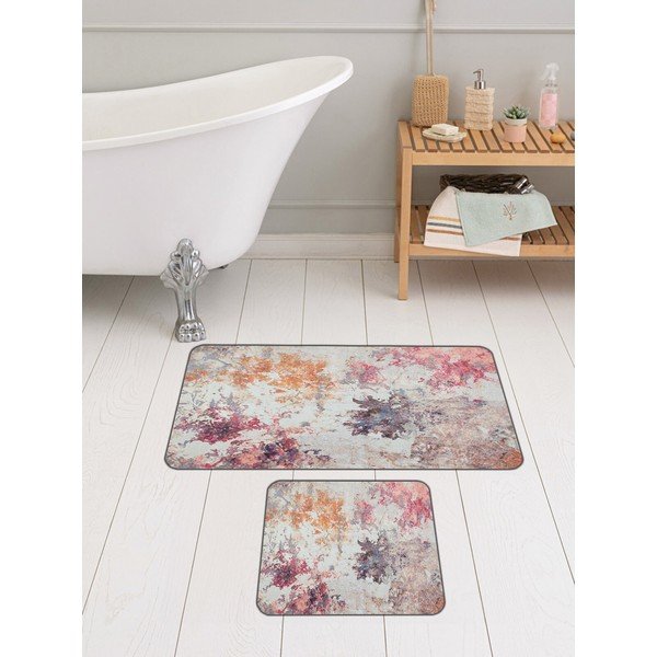 Růžovo-fialové koupelnové předložky v sadě 2 ks 60x100 cm – Mila Home-image-1