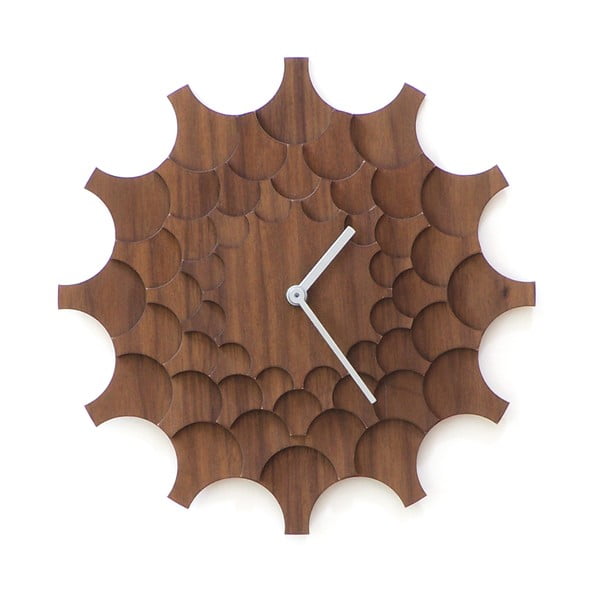 Dřevěné hodiny Cogwheel Walnut, 29 cm