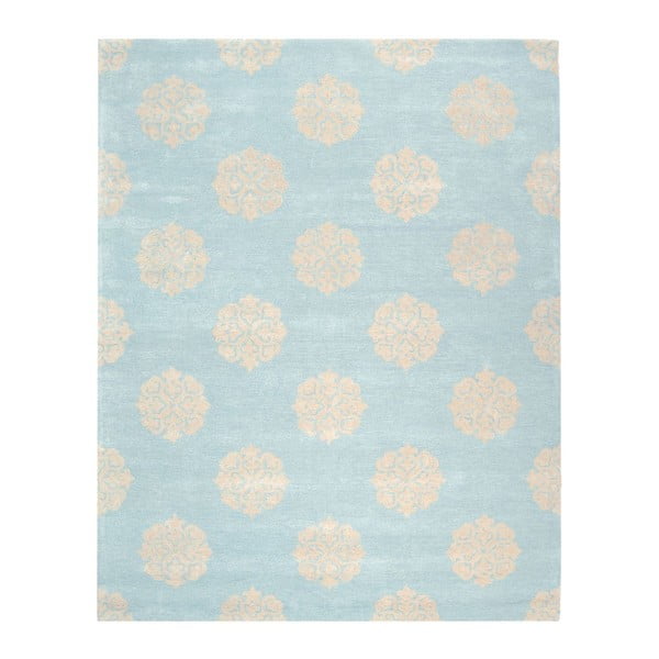 Modrý vlněný koberec Safavieh Caroline, 289 x 228 cm