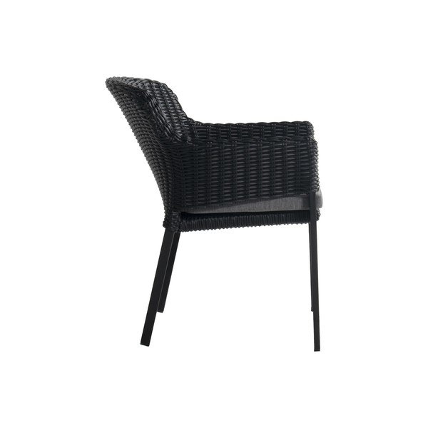Černá zahradní židle z umělého ratanu Cairo – Hartman-image-3