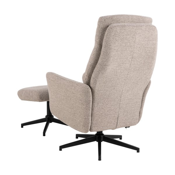 Béžové relaxační křeslo z textilie bouclé London – Actona-image-4