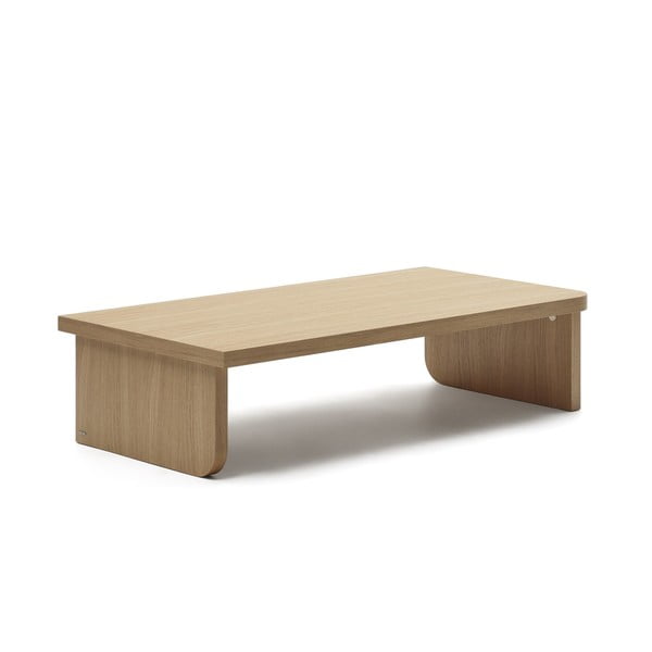 Konferenční stolek v dekoru dubu v přírodní barvě 75x140 cm Oaq – Kave Home