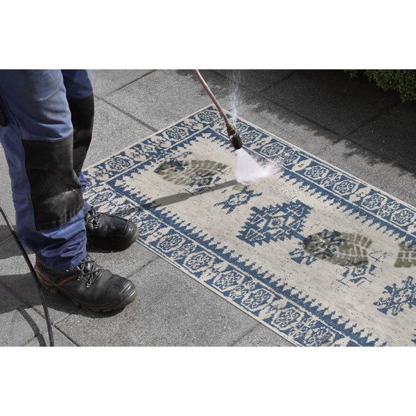 Modro-krémový venkovní koberec NORTHRUGS Duque, 80 x 250 cm-image-3
