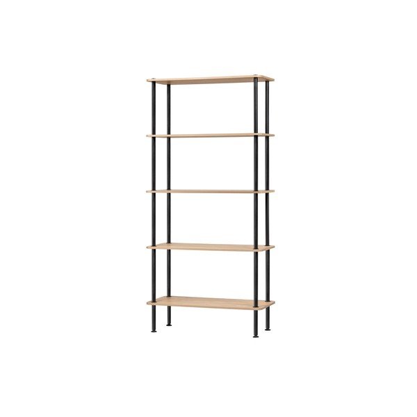 Regál v dekoru dubu v přírodní barvě 80x163x35 cm Teidi – noo.ma