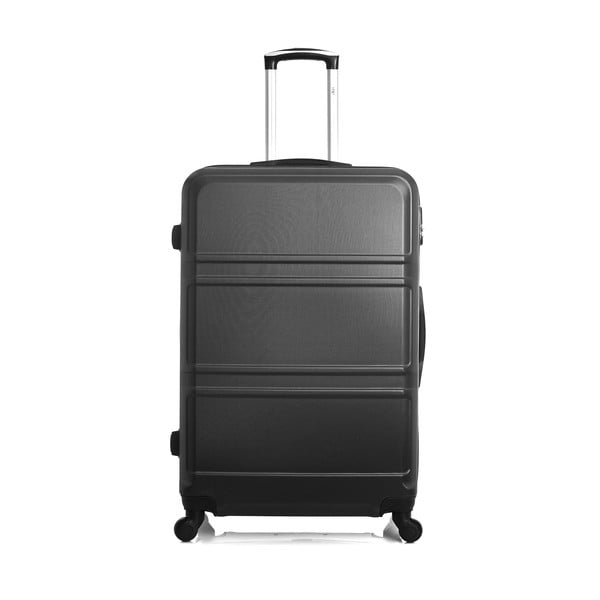 Černý cestovní kufr na kolečkách Hero Utah, 37 l