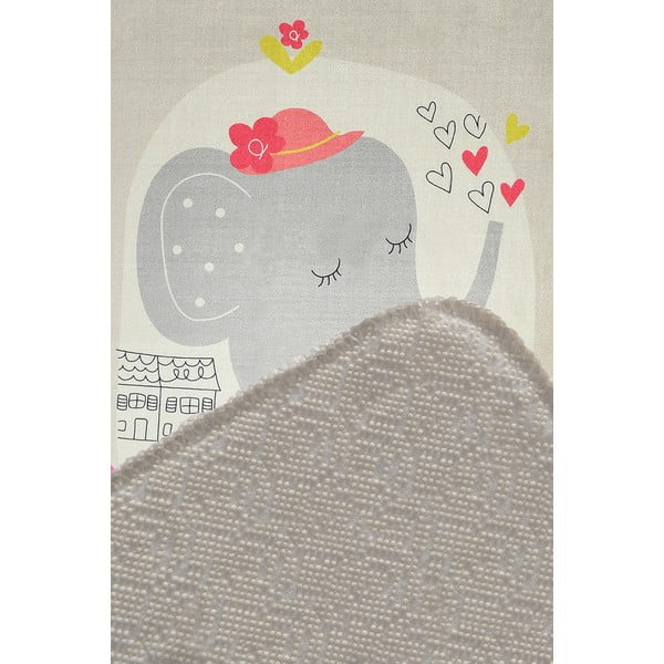 Dětský protiskluzový koberec Conceptum Hypnose Elephants Bike, 140 x 190 cm-image-2