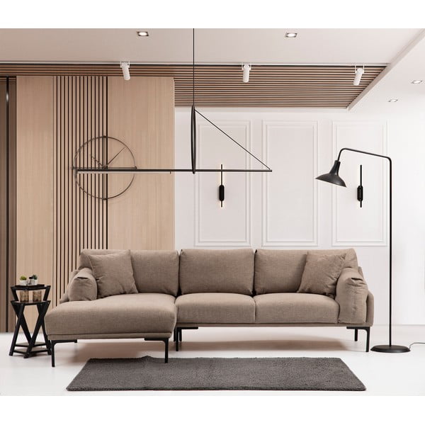 Béžová rohová pohovka Artie Leo, levý roh-image-1