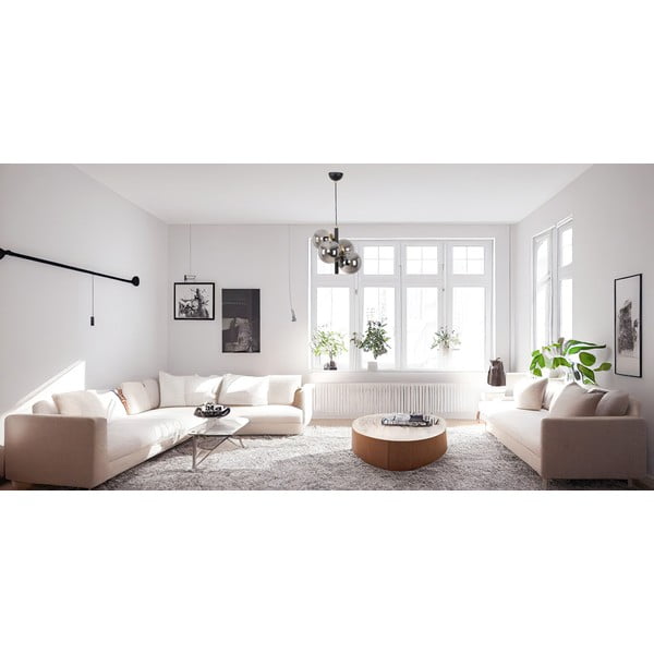 Černo-šedé závěsné svítidlo se skleněným stínidlem ø 15 cm Forte – Squid Lighting-image-1