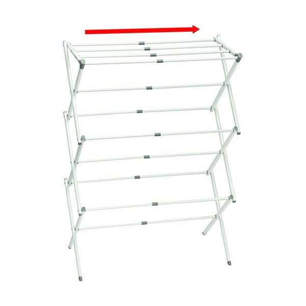 Bílý 3patrový sušák na prádlo iDesign Brezio, 75 x 38 cm-image-3