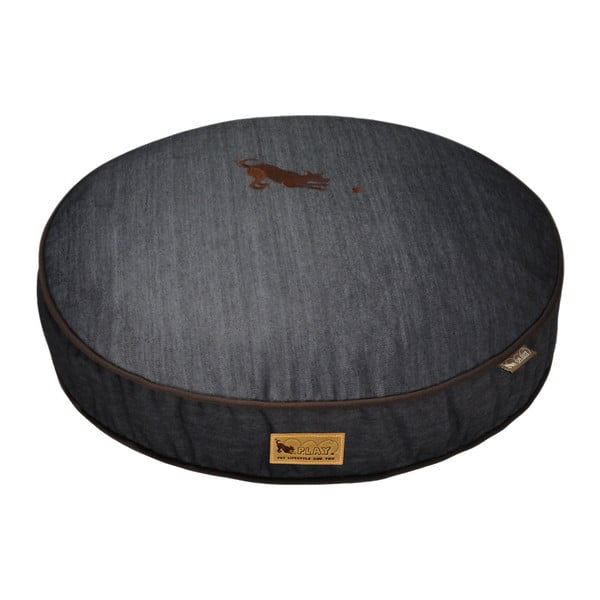 Tmavě modrý pelíšek pro psa ø 70 cm Round Bed Denim Medieval Blue / Dark Chocolate S – P.L.A.Y.-image-2